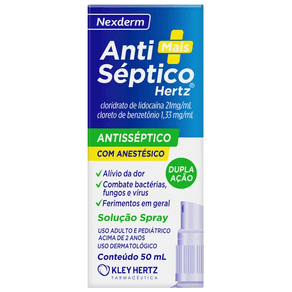 Anti+ Septico 1.33mgmL + 21mgmL Aerosol Topico - Frasco com 50mL